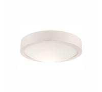 Lámpara de Techo Deckenleuchte Madera Cristal Ø27cm Redondo Claro Blanco E27