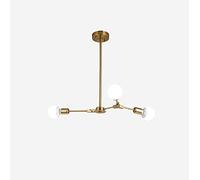 Lámpara de Techo E27, Lámpara Industrial para Restaurante, Sala de Estar, Dormitorio, Lámpara de Techo, Moderna, Minimalista, Creativa, Dorada, 3 Luces, Decoración Del Hogar, Color Negro, 6 Luces/Dora