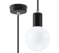 Sollux Lighting Edison lámpara colgante 1x60 W negro SL.0152