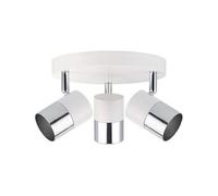 Lámpara de techo edm 32013 moon metal metal / cristal 50 w 20 x 7,6 x 12,6 cm blanco 20 cm