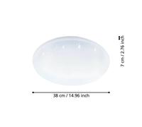 Lámpara de techo EGLO connect Totari-Z, Ø38cm, 19W, efecto cristal