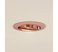 Lámpara de techo empotrable Prios Fibur, cobre, aluminio, Ø 8,2 cm