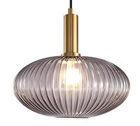 Lámpara de Techo empotrada, lámpara Colgante de Cristal de Estilo nórdico, Pantalla Creativa con Forma de Farol, lámpara Colgante de un Solo Cabezal con Rosca E27, iluminación Decorativa para Bal