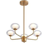 Lámpara de techo estilo rústico mediados siglo con diseño moderno Sputnik y metal, compatible accesorios iluminación colgantes,Candelabros