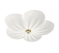Lámpara de Techo French Cream Petal, Pantalla de Plástico Pe Floral Romántica Y Herrajes de Hierro Metálico, Montaje Empotrado Retro, Plafón, Luminaria, Lámpara Adecuada para Dormitorio, Habitación In