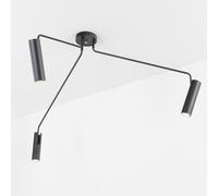 Lámpara De Techo Giratoria En Forma De Spot Negra 3xGU 10