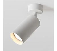 Lámpara de techo GU10 de 7 W, foco ajustable, luces de techo montadas en superficie, puntos giratorios blancos, lámpara decorativa redonda, accesorio de iluminación de aluminio para sala de estar,