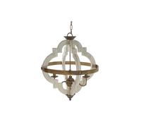 Home ESPRIT Lámpara de Techo Blanco Bronce Hierro Abeto 40 W 63 x 63 x 74 cm