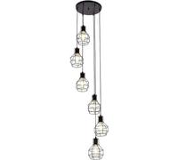 Lámpara de techo industrial retro, lámpara caracol for escaleras, colgante villa dúplex, jaula hierro negra, luces colgantes for,Lujo