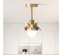 Lámpara de techo infantil E27 creativa con forma de perro para habitación infantil Lámpara de techo con forma de perro pequeña lámpara decorativa lámpara infantil adorable con 3 temperaturas de color