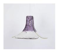 Lámpara de Techo, Klein Blue Glass Flower Pendant Light LED Home Deco Chandelier Bedroom Ceiling Modern Hanging Lamp Dining Room Table Lustre(Purple,Neutral)
