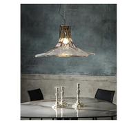 Lámpara de Techo, Klein Blue Glass Flower Pendant Light LED Home Deco Chandelier Bedroom Ceiling Modern Hanging Lamp Dining Room Table Lustre(Grey,White)