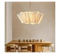 Lámpara de Techo, Lámpara Colgante LED nórdica cremosa E27, candelabro japonés de Fibra, lámpara cálida for Dormitorio, decoración artística, luminarias(D60cm Hang Lamp,Natural White)