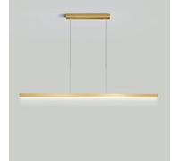 Lámpara de techo, lámpara de techo de 39,4 pulgadas, tira larga dorada, lámpara colgante lineal de metal con pantalla acrílica, lámparas de suspensión LED modernas de 40 W, iluminación decorativa