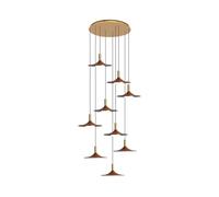 Lámpara de Techo, Lámpara de Techo Larga Estilo V-intage for Escalera, Ideal for Villas, lofts, Espacios pequeños Tipo dúplex, Salas Estar Grandes y Huecos(15 Heads,Neutral Light 4000K)
