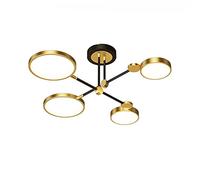 Lámpara de Techo Led con Diseño Geométrico Creativo, Ideal para Sala de Estar, Comedor O Dormitorio. - Lámpara Tricolor Negra de 75 X 26 Cm./el Oro No Tiene Diodo Aurora/75 * 26 cm