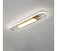 Lámpara de Techo LED de Madera Moderna con detector de movimiento Radar interior Luz de Pasillos 6000K Plafón con sensor de luz para salón Sala Estar Escaleras Porche Balcón garaje iluminación (80cm)