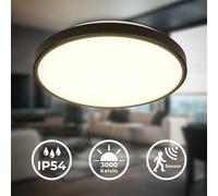 Lámpara de techo LED Detector de movimiento IP54 Lámpara de baño Lámpara de b...