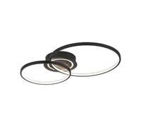 Lámpara De Techo LED dormitorio Metal Negro 2900Lm Ringe Deckenleuchte Flexible