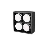 Lámpara de Techo LED empotrada de Pared con Rejilla Que Cambia de Color, Caja de luz de Cuatro Cabezales (Color: A 4 * 9 W, tamaño: luz Neutra) (C 4 * 9 W, luz Neutra)