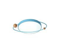 Lámpara de Techo Led Empotrada Rede Maderaiza Y Hierro Forjado, Creativa, con Luz Blanca de 6000 K Y Pantalla Acrílica, Ideal para Sala de Estar Y Dormitorio./Azul