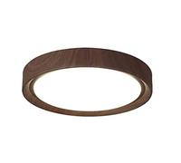 Lámpara de Techo Led Empotrada, Sencilla Y Rede Hierro Forjado, con Atenuación Tricolor, Ideal para Dormitorio, Comedor, Balcón, Candelabros./Color Nogal/40 cm