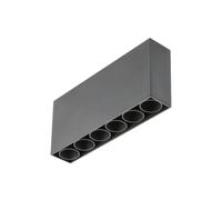 Lámpara de techo LED GTV ARTEMIDA 15W 1420LM 4000K IP20 38° Luminaria aparente Caja de aluminio Moderno Rectangular Negro Salón Oficina Cocina Corredor Ahorro de energía