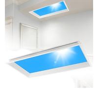 Lámpara de techo LED inteligente azul, tragaluz artificial con control remoto, lámpara de luz solar regulable de 3000K a 6000K, simula la luz natural del día, para habitaciones Integrated-45*45*75cm