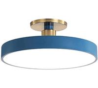 Lámpara de techo LED minimalista nórdica, lámpara de techo empotrada regulable de 3 colores, lámpara colgante minimalista cerca del techo para sala de estar y dormitorio (color: azul, tamaño: 50 cm)