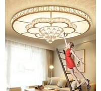Lámpara De Techo Led Moderna con Pétalos De Flores De Cristal, Regulable con Control Remoto, para Sala De Estar, Comedor, Dormitorio, Cocina, Lámpara Colgante, Iluminación, Candelabro, 50cm