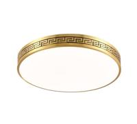 Lámpara de Techo Led Moderna de Latón - Pantalla Acrílica Empotrada Rede 3 Colores Regulable - Iluminación Elegante para Dormitorio, Sala de Estar, Comedor Y Pasillo - 30 cm de Diámetro/Diámetro 30 cm