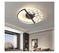 Lámpara de Techo Led Moderna de Lujo: Elegante Lámpara Acrílica con Plumas para Dormitorio Y Sala de Estar: una Solución de Iluminación Elegante para la Decoración Del Hogar./D40Cm/Negro