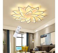 Lámpara de techo LED, moderna iluminación de techo regulable, lámpara de sala de estar con control remoto que cambia de color, lámpara de techo de dormitorio, pantalla acrílica (120cm)