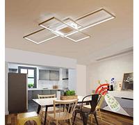 Lámpara de techo LED moderna regulable, lámpara de montaje en F para sala de estar, dormitorio, comedor, estudio, habitación de los niños, 3000 K-6000 K con control remoto