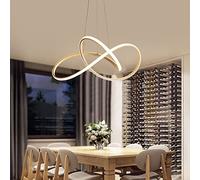 Lámpara de Techo LED Moderna Regulable para Oficina y hogar, Estilo nórdico, acrílico contemporáneo, Acabado Dorado, 120 x 40 cm