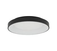 Lámpara De Techo LED Negro Metal Grande Ø60 CM Blanco Cálido 5200Lm