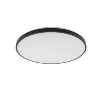Lámpara De Techo LED Negro Metal Malo IP44 B: 49 CM Redondo 32W Deckenleuchte