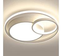 Lámpara De Techo LED Nórdica Creativa, Doble Redonda, Ultrafina, De Tres Colores, Que Cambia La Luz, Luz De Techo, Diseño De Emisión Lateral, Iluminación De Techo, Utilizada En El Dormitorio, Sala De