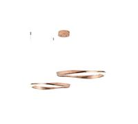 Lámpara de Techo LED nórdica Moderna, Colgante Circular de acrílico, iluminación artística para el hogar, Restaurante, Tienda, vestíbulo de Hotel (Oro Rosa, 2 Anillos, S, Cool).