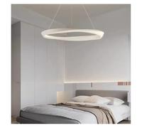 Lámpara de Techo LED nórdica Moderna, Colgante Circular de acrílico, iluminación artística para el hogar, Restaurante, Tienda, vestíbulo de Hotel (Blanco, 60 cm, frío).