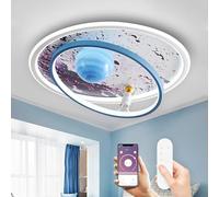 Lámpara de Techo LED para niños, Lamparas Techo Dormitorio con Control Remoto Regulable, Luz de Techo Infantil Dormitorio, 3000K-6000K, Plafon LED Techo Astronauta Modernos para Guardería, Habitación