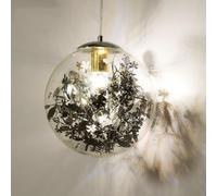 Lámpara de Techo Led Rede un Solo Cabezal de Cristal, Lámpara de Araña de Metal, Luz de Techo Decorativa para Sala de Estar, Decoración Moderna, Dorada, 30 cm/un Color/30 Centímetros