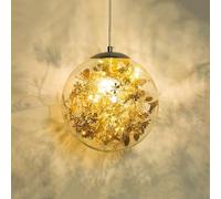 Lámpara de Techo Led Rede un Solo Cabezal de Cristal, Lámpara de Araña de Metal, Luz de Techo Decorativa para Sala de Estar, Decoración Moderna, Dorada, 30 cm/Plata/15 Centímetros