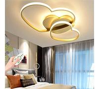 Lámpara de Techo LED Regulable con Forma de corazón de acrílico para habitación Infantil, Moderna, con Control Remoto, diseño de Dibujos Animados, para niños y niñas, Color Dorado, para Deco