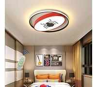 Lámpara de Techo LED Regulable, luz Blanca cálida/Neutra/fría para habitación Infantil, Dormitorio y salón. Lámpara de Pared Redonda de superhéroe Spiderman para niña y niño, 50 cm