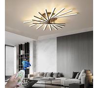 Lámpara de Techo LED Regulable, Moderna, de Metal, con Forma de Fuegos Artificiales, Elegante, para salón, Gran luminaria, araña Lineal Irregular, Adecuada para Restaurante, Hotel o cafeterí