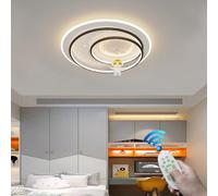 Lámpara de techo LED regulable moderna lámpara de habitación de niño de dibujos animados de 57 W lámpara de diseño con forma de astronauta redonda con control remoto Luz de techo adecuada para