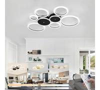 Lámpara de Techo LED Star Moon para Sala de Estar, lámpara Colgante Regulable de 3000 K a 6500 K, 180 W, con Control Remoto para Dormitorio, Oficina y Villa.