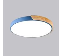 Lámpara de techo LED ultrafina de 5 cm con 3 temperaturas de color, diseño que cuida la vista, alto CRI 90+, cuerpo de metal y pantalla acrílica para sala de estar, dormitorio y pasillo (50 cm, 36 W,