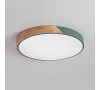 Lámpara de techo LED ultrafina de 5 cm con 3 temperaturas de color, diseño que cuida la vista, alto CRI 90+, cuerpo de metal y pantalla acrílica para sala de estar, dormitorio y pasillo (50 cm, 36 W,